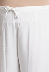 Plus Size Poetic Teal Embroidered Kurta Pant Set with Dupatta