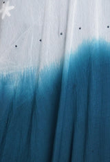 Plus Size Poetic Teal Embroidered Kurta Pant Set with Dupatta