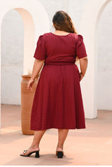 Plus Size Rust Top and Skirt Co-ord Set