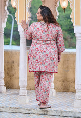 Plus Size Rubious Rani Floral Pom Pom Rayon Co-ord Set