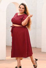 Plus Size Rust Top and Skirt Co-ord Set