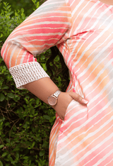 Plus Size Bright Multicolor Organza Pearl Kurta