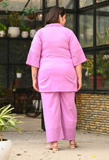 Plus Size Lavender Schiffli Co-ord Set