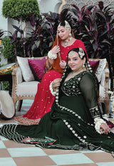 Noor Mahal Embroidered Georgette Anarkali Set With Dupatta