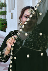 Noor Mahal Embroidered Georgette Anarkali Set With Dupatta