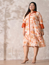 Orange Blossom Dream Rayon Dress