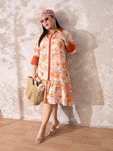 Orange Blossom Dream Rayon Dress