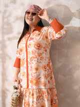 Orange Blossom Dream Rayon Dress