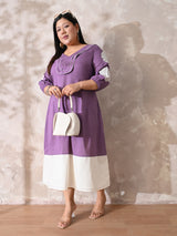 Lavender Meadow Cotton Embroidered Dress