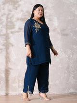 Sapphire Royale Teal Luxe Embellished Co-ord Set