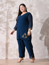 Sapphire Royale Teal Luxe Embellished Co-ord Set