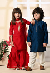 Girls Rani Pink Garara Set with Dupatta