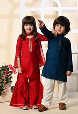 Girls Rani Pink Garara Set with Dupatta