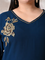Sapphire Royale Teal Luxe Embellished Co-ord Set
