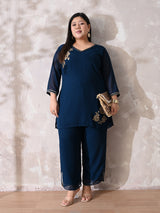 Sapphire Royale Teal Luxe Embellished Co-ord Set