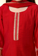 Girls Rani Pink Garara Set with Dupatta