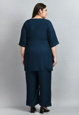 Plus Size Anchor Teal Co-ord Set