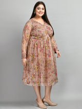 Plus Size Plus Size Pink Sequin Party Dress