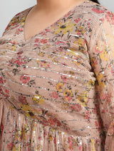 Plus Size Plus Size Pink Sequin Party Dress