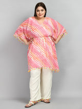 Plus Size Multicolour Mimosa Kaftan Kurta Set