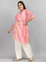 Plus Size Multicolour Mimosa Kaftan Kurta Set