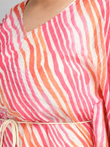 Plus Size Multicolour Mimosa Kaftan Kurta Set