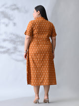 Sunset Muse Premium Cotton Shirt Dress with Easy Fit