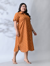 Sunset Muse Premium Cotton Shirt Dress with Easy Fit