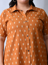 Sunset Muse Premium Cotton Shirt Dress with Easy Fit