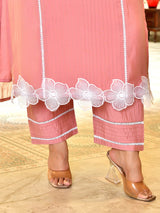 Zariya Pink Mul Chanderi Kurta Set with Dupatta