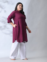 Wineberry Elegance Rayon Straight Kurta for Women