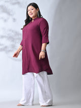 Wineberry Elegance Rayon Straight Kurta for Women