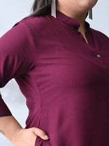 Wineberry Elegance Rayon Straight Kurta for Women