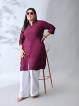 Wineberry Elegance Rayon Straight Kurta for Women