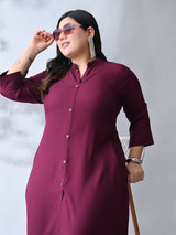 Wineberry Elegance Rayon Straight Kurta for Women