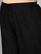 Plus Size Lavish Black Kurta Palazzo Set