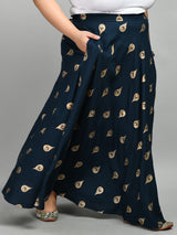 Plus Size Teal Treasure Plus Size Gold Skirt