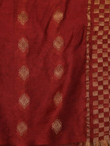 Plus Size Mystical Maroon Embellished Zorba Kurta Set with Dupatta
