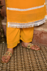 Plus Size Magical Mustard Pakistani Embellished Kurta Set