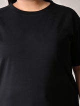 Plus Size Classic Black Relaxed Fit T-Shirt