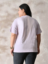 Plus Size Classic Lilac Relaxed Fit T-Shirt