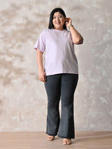 Plus Size Classic Lilac Relaxed Fit T-Shirt