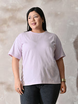 Plus Size Classic Lilac Relaxed Fit T-Shirt