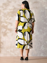 Sunlit Bloom Printed Rayon Dress