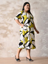 Sunlit Bloom Printed Rayon Dress