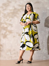 Sunlit Bloom Printed Rayon Dress