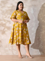 Sunlit Blossom Cotton Dress