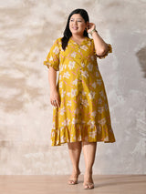 Sunlit Blossom Cotton Dress