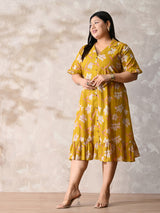 Sunlit Blossom Cotton Dress