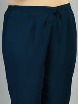 Plus Size Heavy Georgette Teal Kurta Set with Dupatta